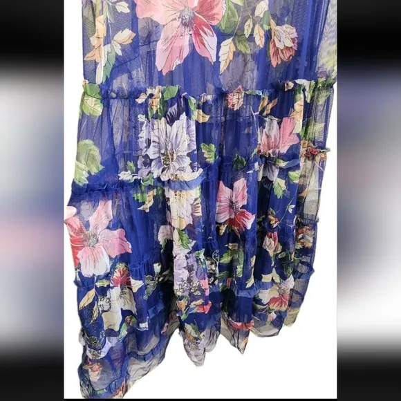 Johnny Was Mazzy Ruffle Maxi Dress