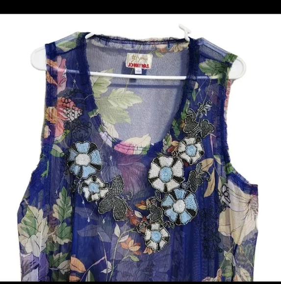 Johnny Was Mazzy Ruffle Maxi Dress