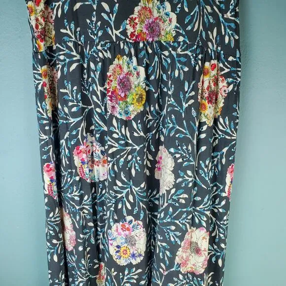 Johnny Was Womens Kashim Easy Fit Tank Floral Motif Dress Boho Size Large