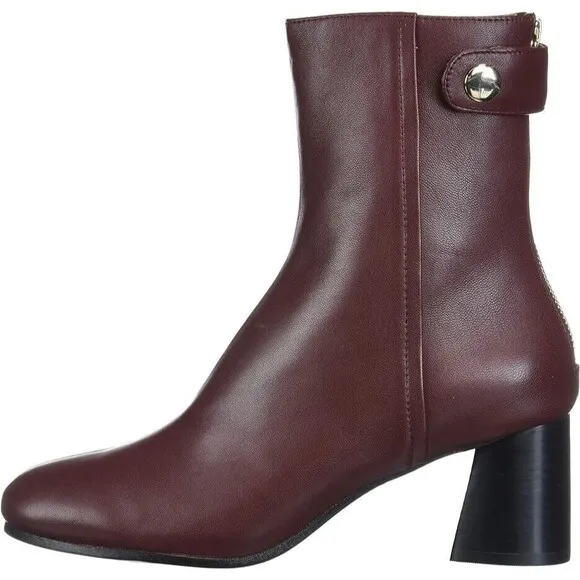 Joie Women's Ramet Bordeaux Ankle Leather Boots US 7 / 37 NEW / LIGHT SHELF WEAR