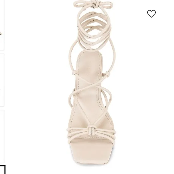JONATHAN SIMKHAI MEGHAN SQUARE TOED HEEL WRAP SANDALS