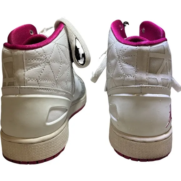Jordan 1 Flight 3 Youth Size 7y White Red Athletic Training Basketball Sneakers