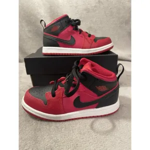 Jordan 1 Mid Reverse Bred Toddler Size 10c New 640735-660 Baby Infant Toddler