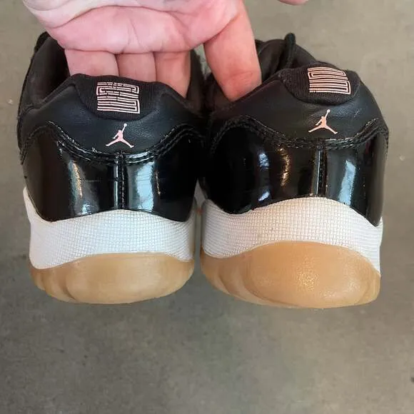 Jordan Air 11 Retro Low Top black Youth Boys Basketball Shoes Size 2