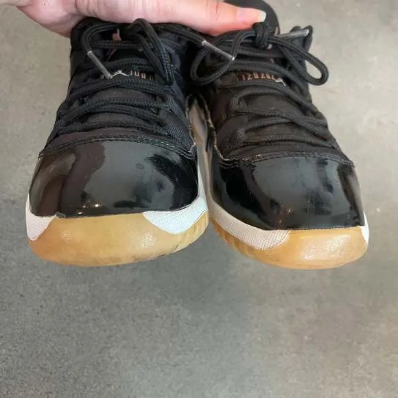 Jordan Air 11 Retro Low Top black Youth Boys Basketball Shoes Size 2