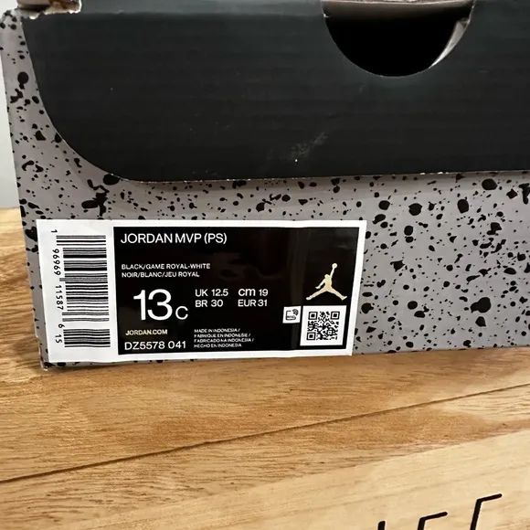Jordan MVP Black and Royal Sneakers