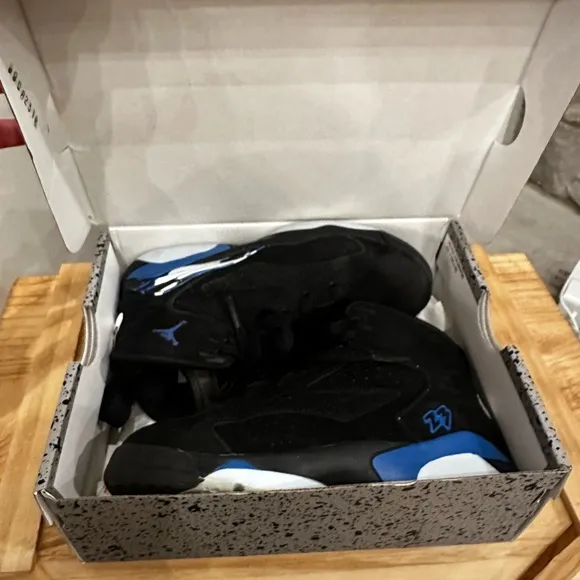Jordan MVP Black and Royal Sneakers
