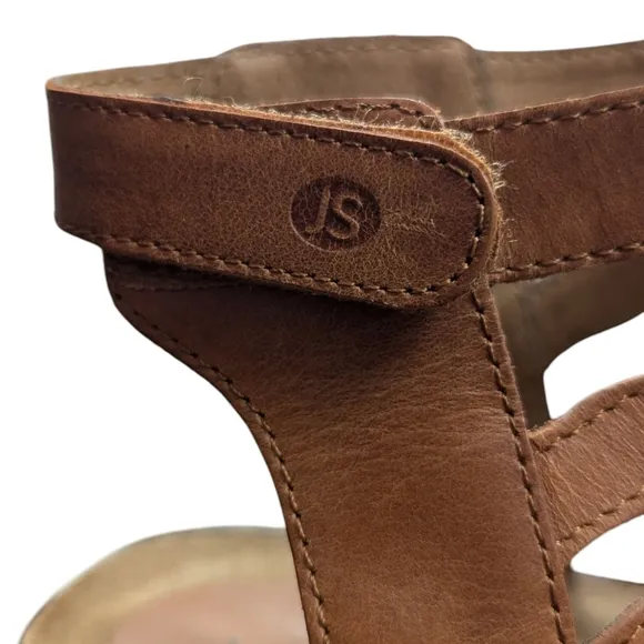 Josef Seibel | Women's Hailey 17 Leather Gladiator Sandals | Camel | 9.5 EU 40