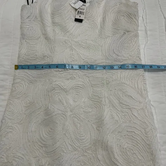 Josie Natori NWT gorgeous Lined M White Lace Dress Neiman Marcus purchase.