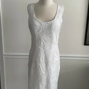 Josie Natori NWT gorgeous Lined M White Lace Dress Neiman Marcus purchase.
