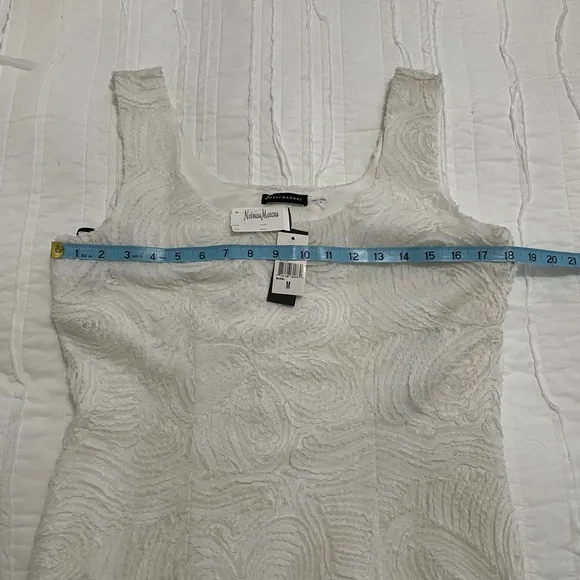 Josie Natori NWT gorgeous Lined M White Lace Dress Neiman Marcus purchase.