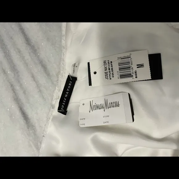 Josie Natori NWT gorgeous Lined M White Lace Dress Neiman Marcus purchase.