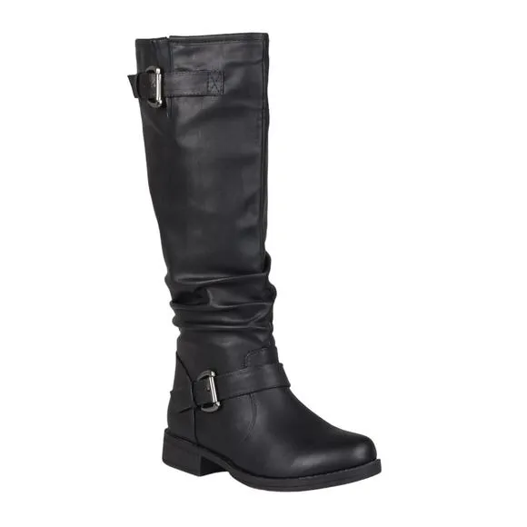 Journee Collection Women's Stormy Knee High Boots Black Size 7