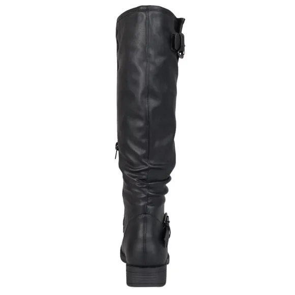 Journee Collection Women's Stormy Knee High Boots Black Size 7