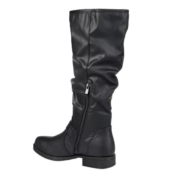 Journee Collection Women's Stormy Knee High Boots Black Size 7
