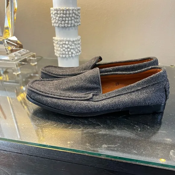 J.P. Tod’s Charcoal Gray Wool Driving Mocs