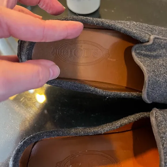 J.P. Tod’s Charcoal Gray Wool Driving Mocs