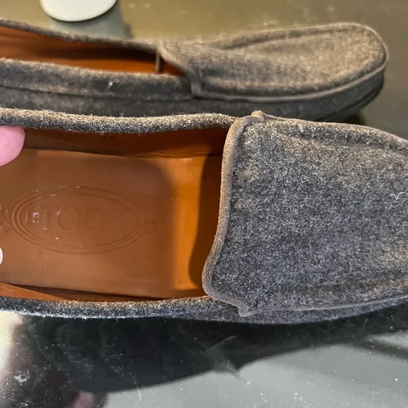 J.P. Tod’s Charcoal Gray Wool Driving Mocs