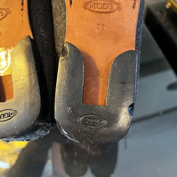 J.P. Tod’s Charcoal Gray Wool Driving Mocs