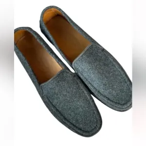 J.P. Tod’s Charcoal Gray Wool Driving Mocs