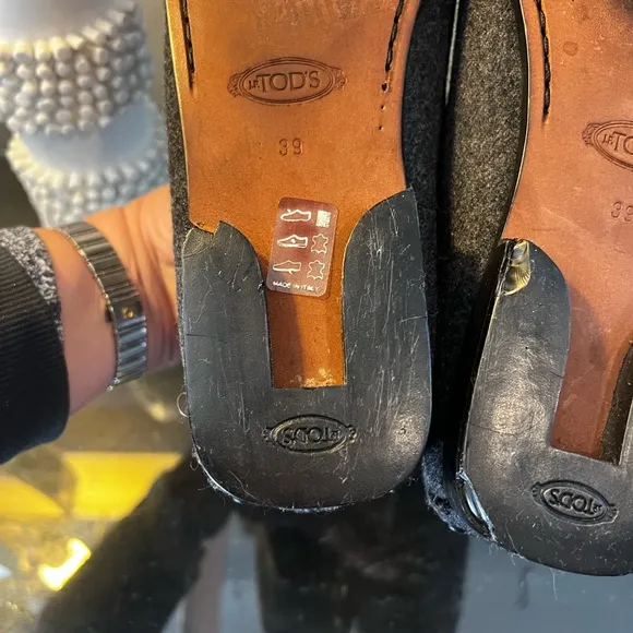 J.P. Tod’s Charcoal Gray Wool Driving Mocs