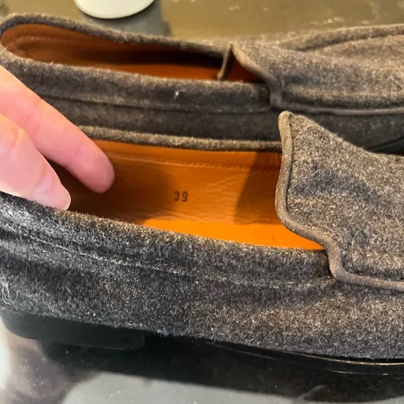 J.P. Tod’s Charcoal Gray Wool Driving Mocs