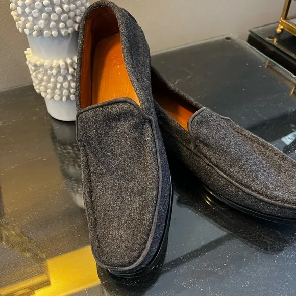 J.P. Tod’s Charcoal Gray Wool Driving Mocs
