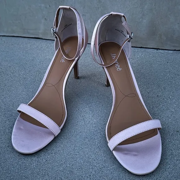 J.Renee heels sandals satin Strappy stilettos women’s pastel pink NEW j. Renee