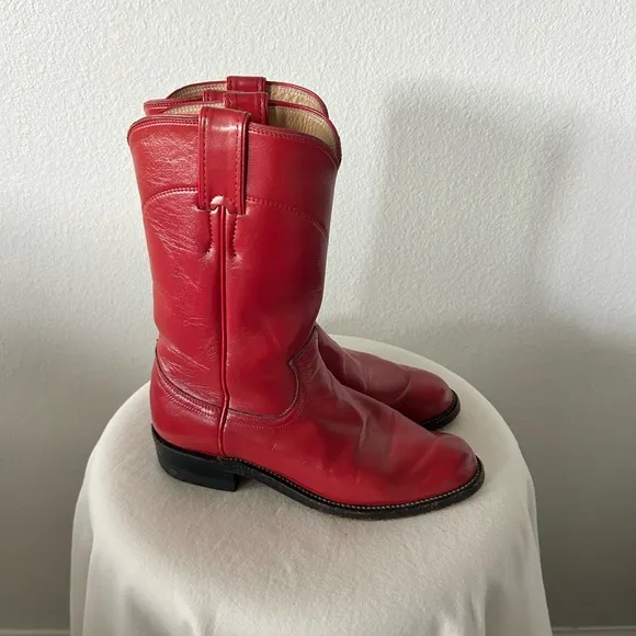 Justin Boots Women’s Red Leather Western Boots