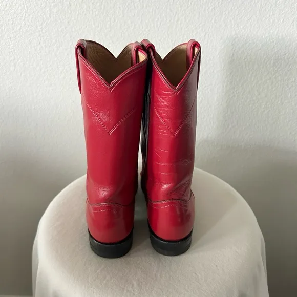 Justin Boots Women’s Red Leather Western Boots