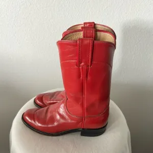 Justin Boots Women’s Red Leather Western Boots