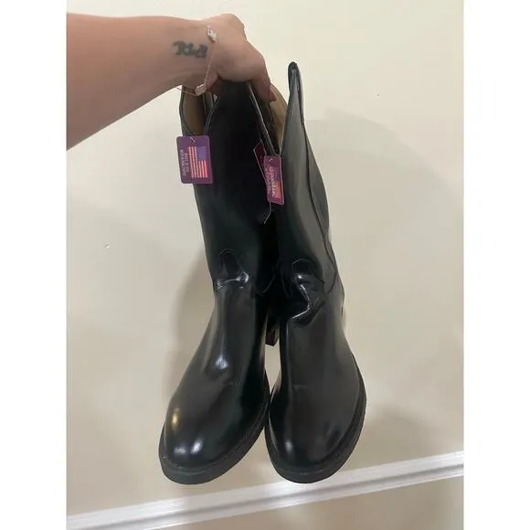 Justin Calfskin Classic Tobias 12&quot; Western Boots Sz 13EE NWT MSRP $250 - No Box
