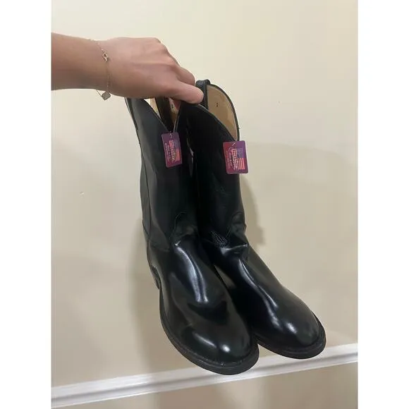 Justin Calfskin Classic Tobias 12&quot; Western Boots Sz 13EE NWT MSRP $250 - No Box