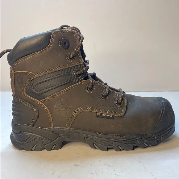 Justin Work Waterproof Comp Toe Safety WK104 Brown Men’s