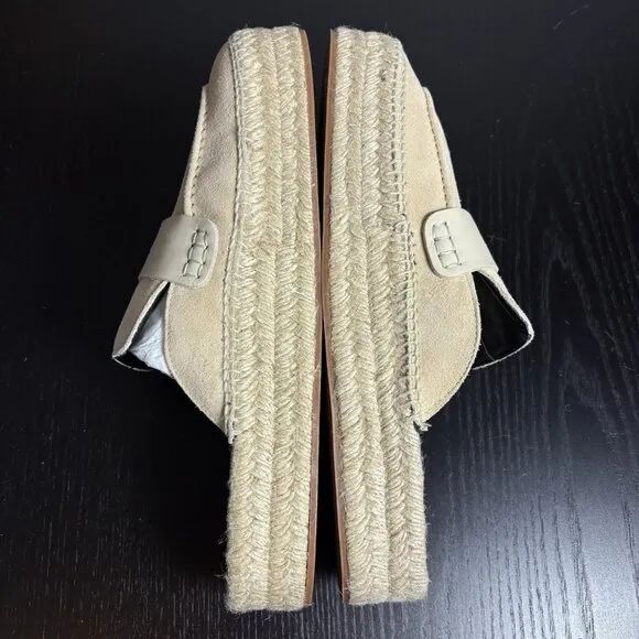 JW ANDERSON Mens Size 43/US 10 Beige Suede Slip-On Espadrille Loafers Mules