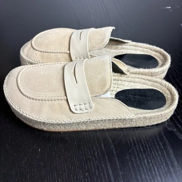 JW ANDERSON Mens Size 43/US 10 Beige Suede Slip-On Espadrille Loafers Mules