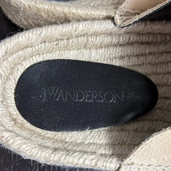 JW ANDERSON Mens Size 43/US 10 Beige Suede Slip-On Espadrille Loafers Mules