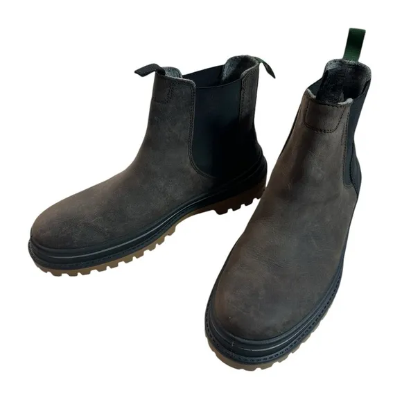 Kamik Men's Brown Leather Waterproof Chelsea Tyson Boots