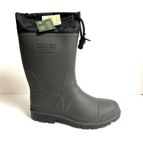 Kamik Men’s Forester Green/Black Waterproof Boots Size 10M
