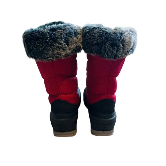 Kamuk Momentum 2 Red &amp; Gray Faux Fur Winter Boots - Size 6
