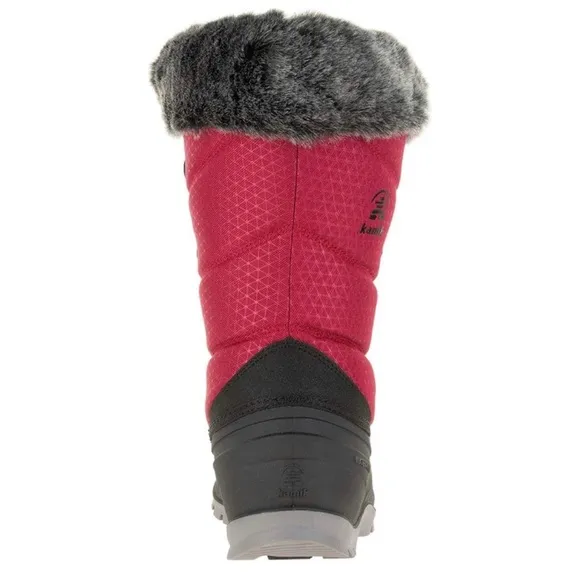 Kamuk Momentum 2 Red &amp; Gray Faux Fur Winter Boots - Size 6