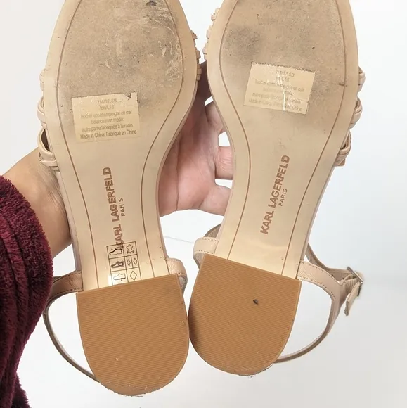 Karl Lagerfeld leather Tori sandals