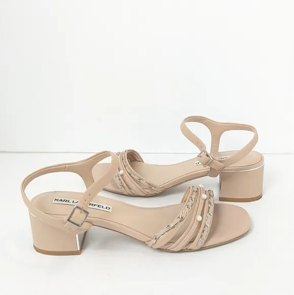 Karl Lagerfeld leather Tori sandals
