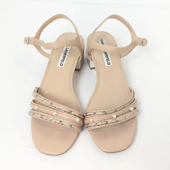 Karl Lagerfeld leather Tori sandals