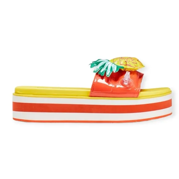 Kate Spade Limoncello womens platform slides sandals size 8 beach summer unique