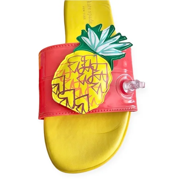 Kate Spade Limoncello womens platform slides sandals size 8 beach summer unique