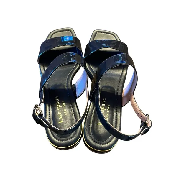 kate spade new york Merritt Patent Leather Banded Sandals NEW Size 8.5