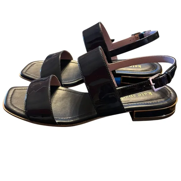 kate spade new york Merritt Patent Leather Banded Sandals NEW Size 8.5