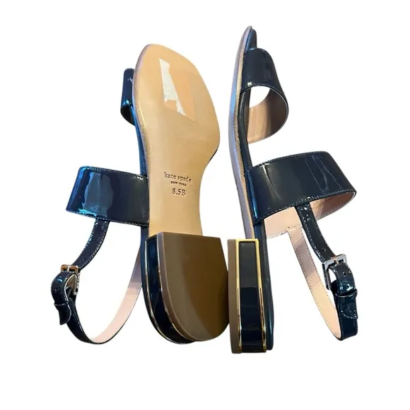 kate spade new york Merritt Patent Leather Banded Sandals NEW Size 8.5