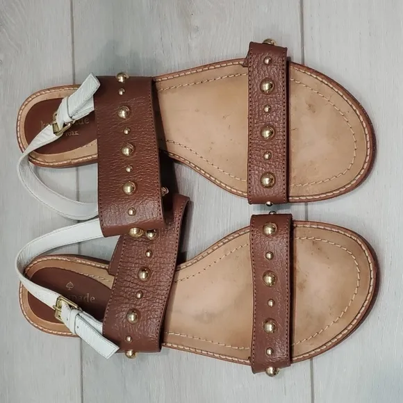 Kate Spade Women Stilwell Leather Sandals shoes sz 10.5M